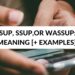 SSUP MEANING