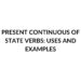 PRESENT CONTINUOUS STATE VERBS