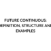 FUTURE CONTINUOUS EXAMPLES