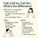 Call call to call for